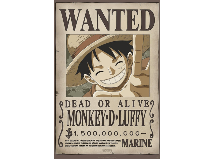 ONE PIECE - Poster Maxi 91,5x61 - Wanted Luffy New 2