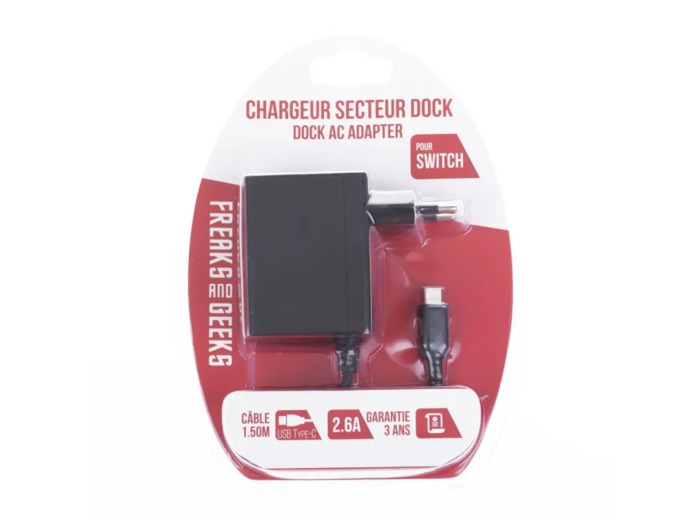 Alimentation Switch Freaks & Geeks - Secteur, 2.6A, Cable 1.5m, Usb Type C
