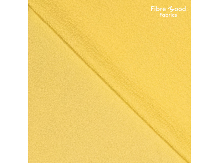 Fibre Mood - Tissu Seersucker "Dazzle" Uni Jaune Citron
