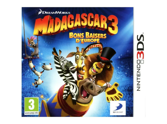 Jeu 3ds Madagascar 3 Bons Baisers D'europe