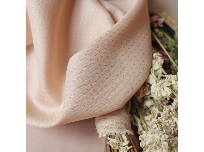 Atelier Brunette - Tissu Viscose Plumetis "Dobby Blush"
