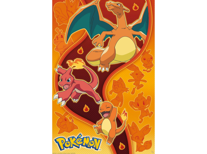 [POSTER] POKEMON - Poster Maxi 91,5x61 - Type Feu