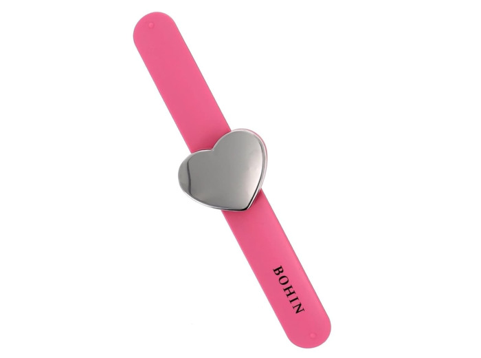 Bohin - Bracelet Aimanté Porte-épingles Cœur Rose