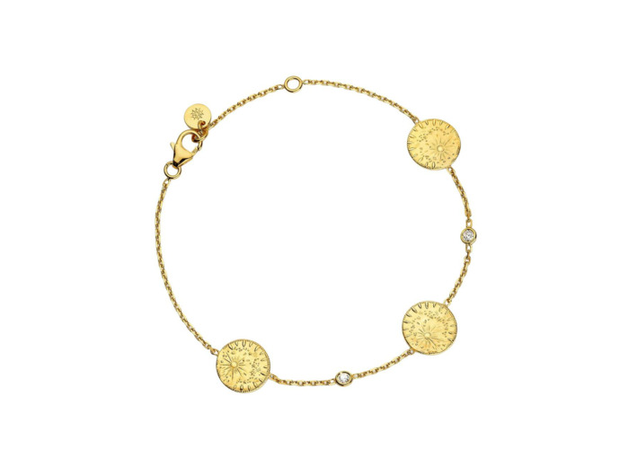 Bracelet Arthus Bertrand Les Étoiles en or jaune et Diamant