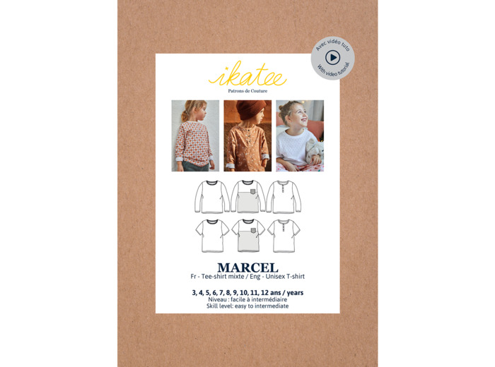Ikatee – Patron Enfant T-Shirt "Marcel" de 3 ans à 12 ans