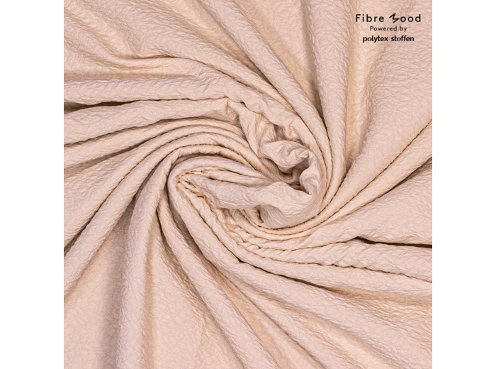 Fibre Mood – Tissu Jacquard de Polyester 3D Uni Couleur Parme - coupon 3m