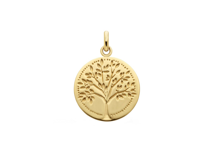 Médaille Arthus Bertrand Arbre de vie Empreinte 18 mm en or jaune poli
