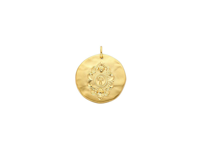 Médaille Arthus Bertrand Serrure en vermeil sablé, 25 mm