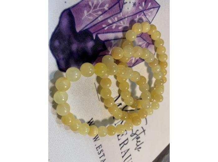 Bracelet en calcite jaune