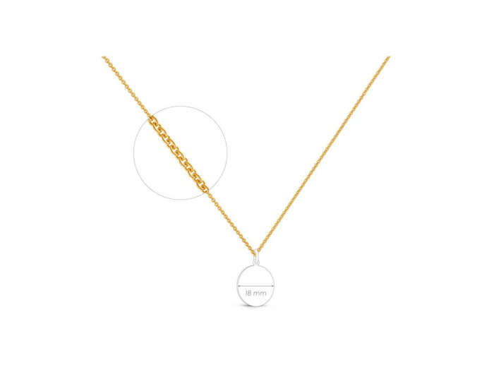 Chaîne forçat rond Arthus Bertrand en vermeil, taille 60cm