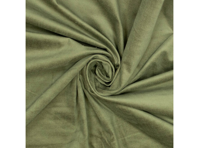 Sélection Coup de coudre - Tissu Coton Velours Lisse en Coton Uni Kaki