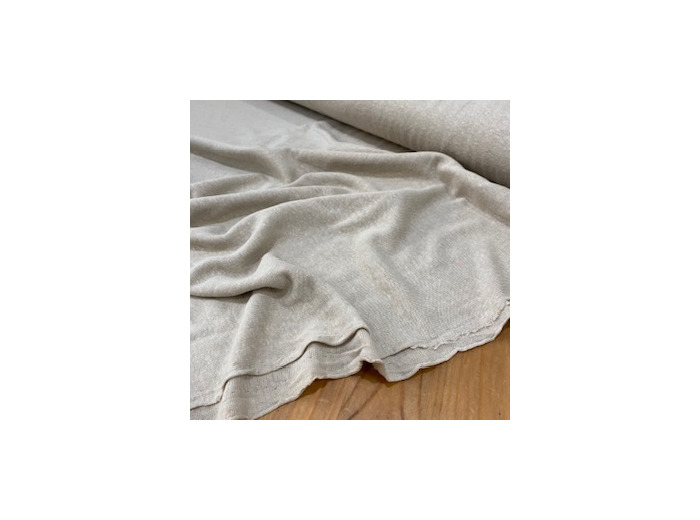 Sélection Coup de coudre - Tissu Jersey de Lin et Viscose Uni Sable