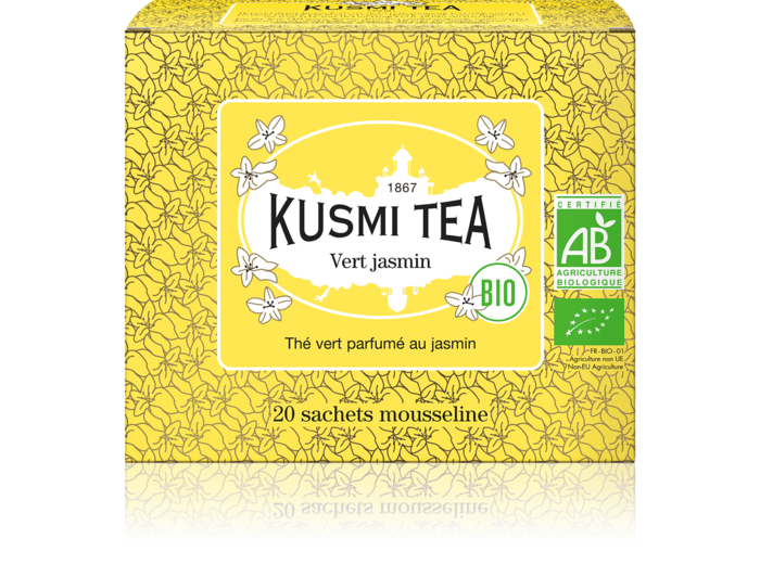 Thés Aromatisés Verts Vert jasmin Bio - Etui 20 sachets mousseline - 40gr