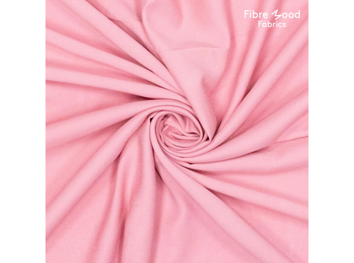 Fibre Mood - Tissu Aspect Tencel en Viscose Melangé  "Alberthe" Uni Couleur Vieux Rose
