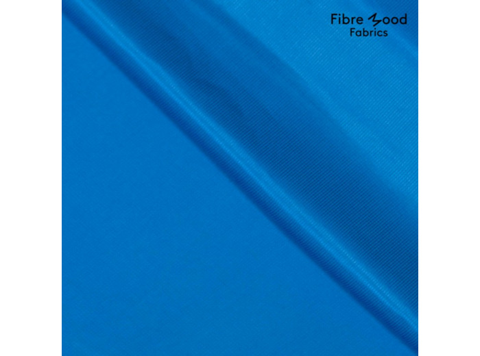 Fibre Mood - Tissu Jacquard de Viscose "Naima" Uni Couleur Bleu Ultramarine - coupon 3 m