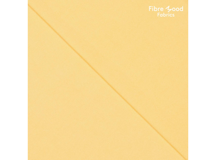 Fibre Mood - Tissu Popeline de Coton Lavé "Lilian" Uni Couleur Jaune Beurre