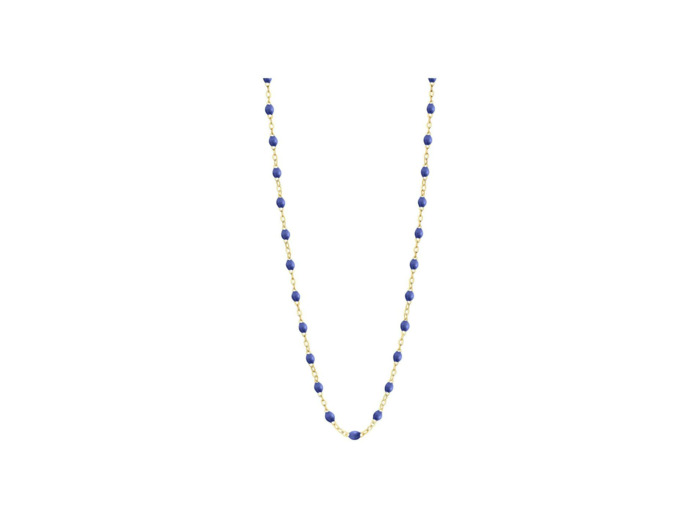 Collier Gigi Clozeau Classique en or jaune et résine bleuet, 45cm