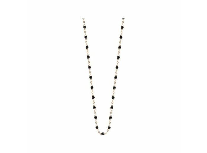 Collier Gigi Clozeau Classique en or rose et résine noire, 42cm