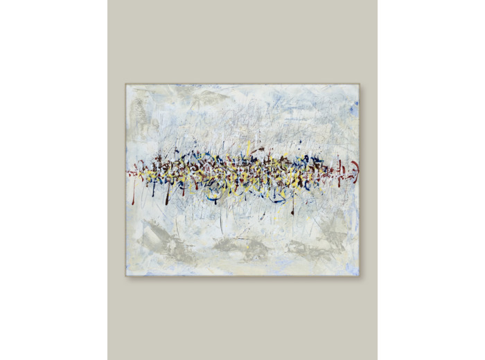 Tableau - Acrylique sur toile - Abstraction calligraphique - 54x65 cm
