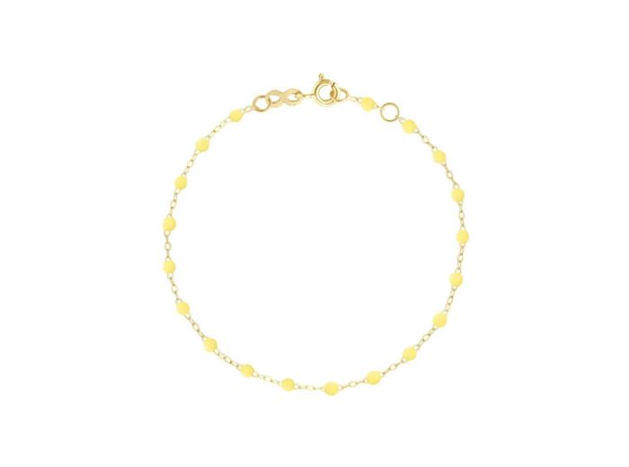 Bracelet Gigi Clozeau Classique en or jaune et résine mimosa, 17cm