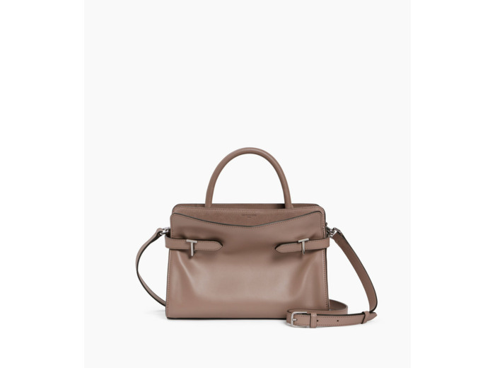 Sac à main moyen modèle Emie en cuir lisse et nubuck