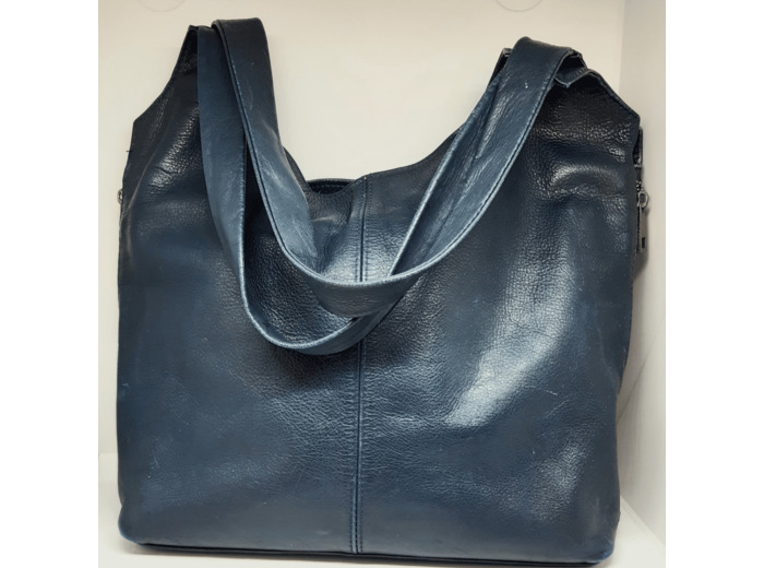 Sac cuir bleu 24-736