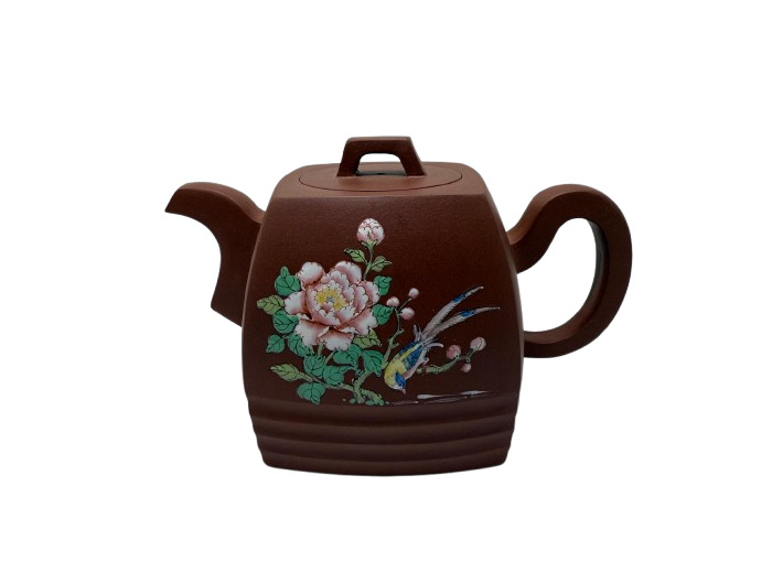 THÉIÈRE ARGILE YiXING OISEAU FLEURS 0.6L