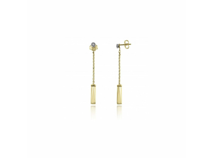 Boucles d'oreilles Chimento Bamboo Sipario en or jaune et diamants