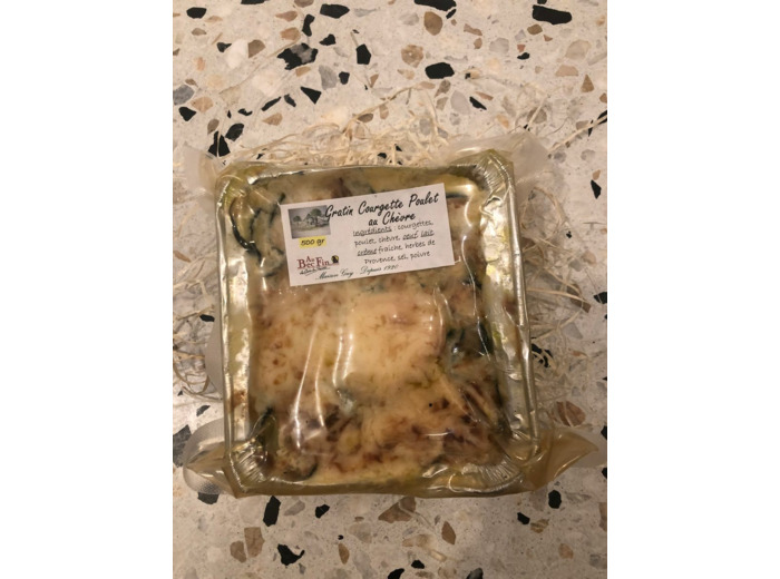 Gratin poulet courgette