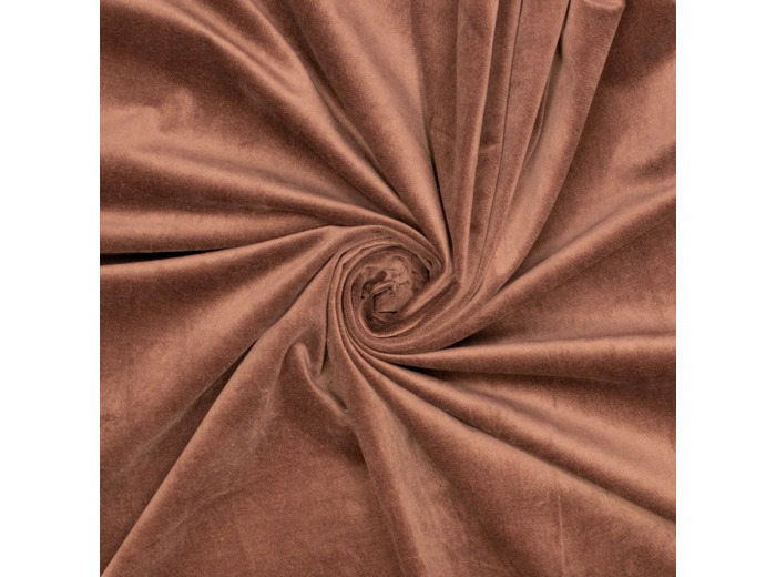 Sélection Coup de coudre - Tissu Coton Velours Lisse en Coton Uni Rouille