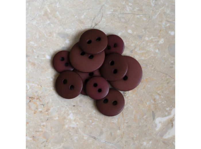 Atelier Brunette - Bouton Classique Matte Rust/Crispy Brownie - 15 mm