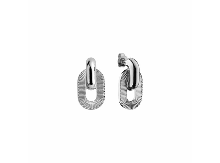 Boucles d'oreilles Arthus Bertrand Ruban en argent poli