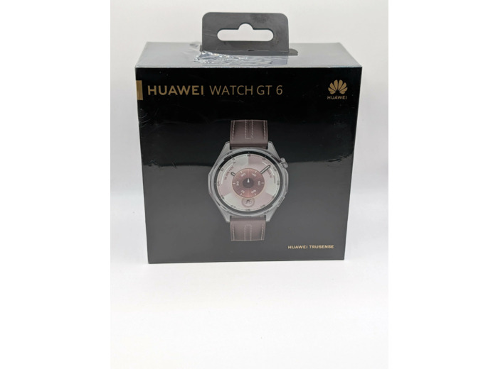 Montre connectée Huawei Watch GT 6 46 mm Argent (bracelet marron)