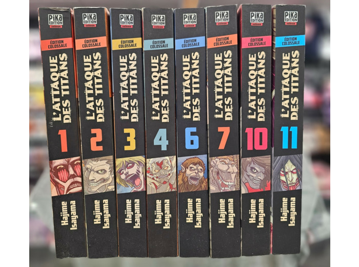 [COLLECTION MANGA OCCASION] l'attaque des titans édition colossale tome 1 à 11 - manquant 5 8 9