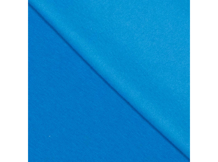 Sélection Coup de Coudre - Tissu Jersey Sweat de Coton Gratté Uni Couleur Bleu Electrique