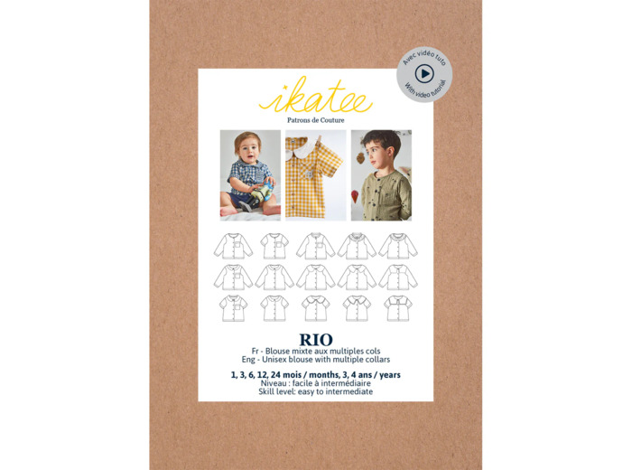 Ikatee – Patron Bébé Blouse "Rio" de 1 mois à 4 ans