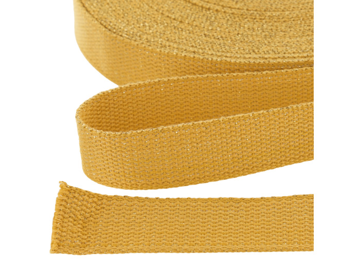 Sélection Coup de Coudre - Sangle Lurex Or Moutarde