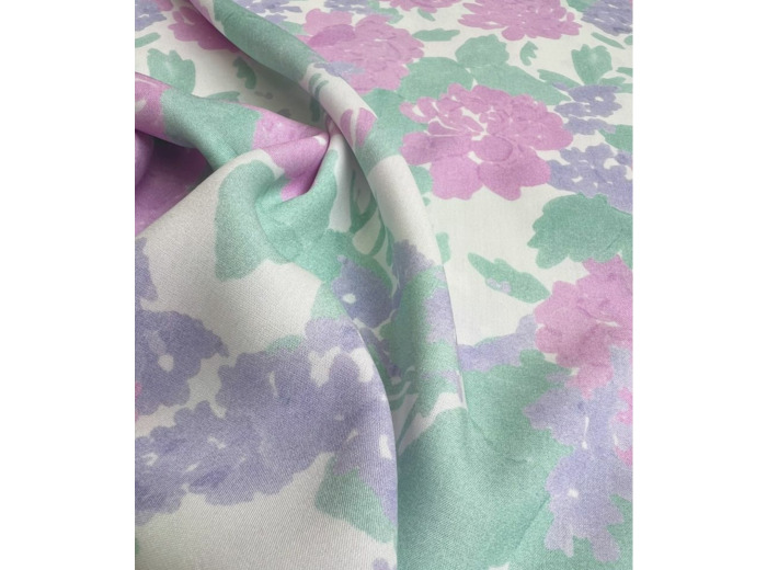 Singulière par Cousette - Tissu Viscose Imprimé "Pivoines Parmes"