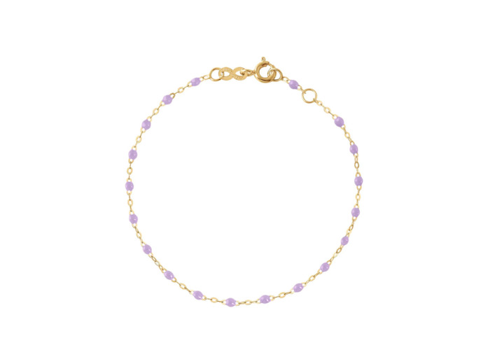 Bracelet Gigi Clozeau Classique en or jaune et résine parme, 17cm