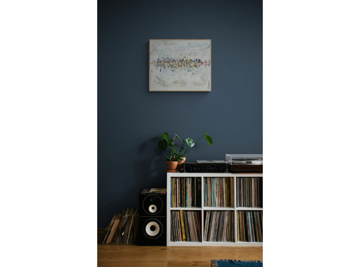 Tableau - Acrylique sur toile - Abstraction calligraphique - 54x65 cm