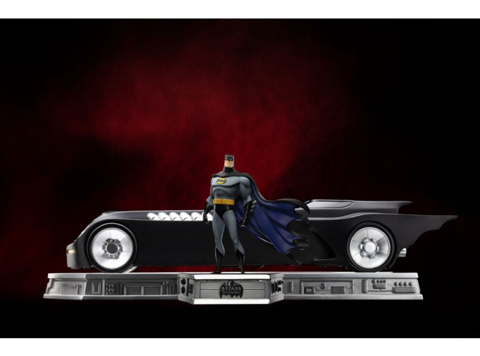Iron Studio Batman Animated - Batman et Batmobile - Statuette ArtScale Deluxe 1/10