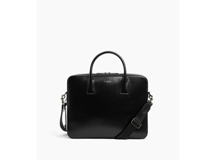 Porte documents slim 14" Emile en cuir lisse business effet box