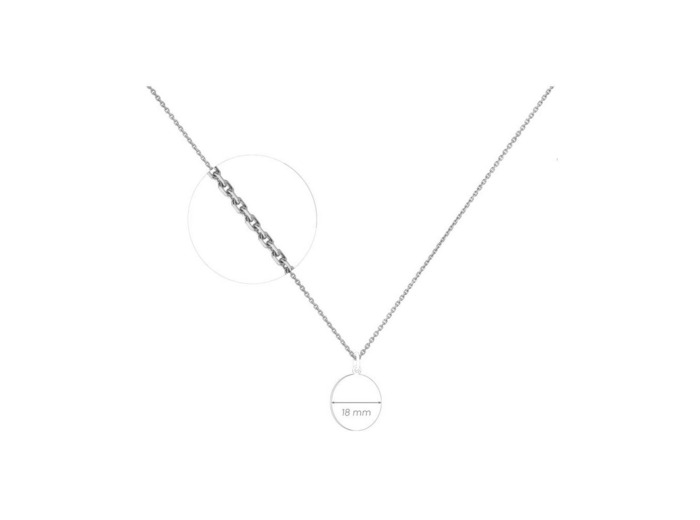 Chaîne forçat limé Arthus Bertrand en argent, 50 cm