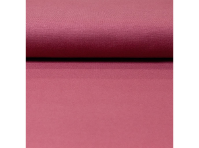 Sélection Coup de coudre - Tissu Jersey Bord-Cotes Tubulaire Uni Couleur Rose Framboise