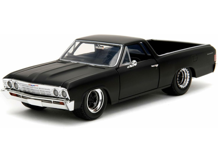 Jada - Fast and Furious 1967 El Camino, 253203086, extrait du Film Fast and Furious 10, moulé sous Pression, échelle 1:24, Dominic Toretto, Convient à partir de 8 Ans, Noir