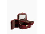 Petite boîte à bijoux fermoir T en cuir