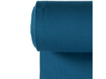 Sélection Coup de Coudre - Tissu Jersey Bord-Cotes Uni Couleur Bleu Paon