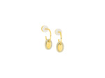 Boucles d'oreilles créoles Murat Café Lumière en argent doré à l'or et oxyde de zirconium