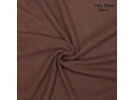 Fibre Mood - Tissu Maille de Coton Gros Côtes "Sofia" Uni Couleur Chocolat