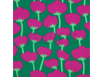 Nerida Hansen - Tissu Viscose Lenzing Ecovero "Poppies" Rose et Vert